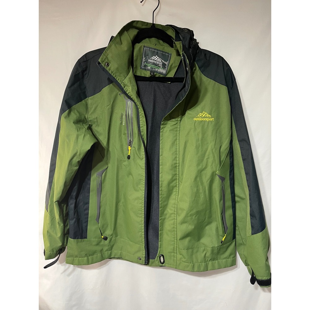 Outdoorsport Women's‎ Green Waterproof Hiking Jacket Raincoat Outdoors Large